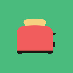 Toaster icon. Vector illustration in flat style.