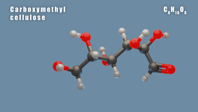 CARBOXYMETHYL CELLULOSE molecule of C8H16O8 additive E466