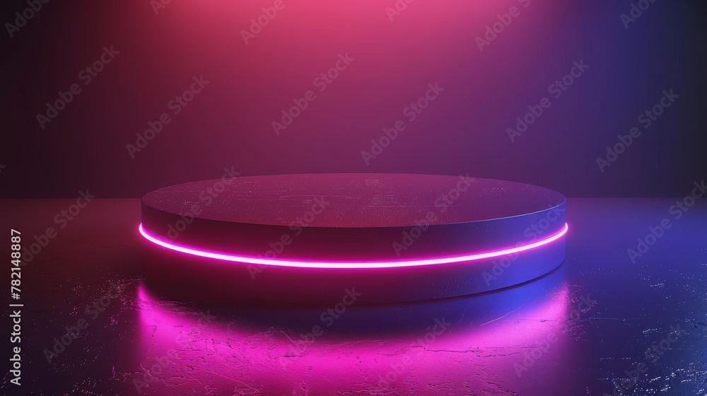 Poster 3d rendering of blank product stand on bright white background.