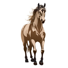 Obraz na płótnie Canvas A vector representation of the majestic horse, meticulously crafted with Adobe Illustrator. Add dynamic beauty to your designs with customizable realism, perfect for equestrian enthusiasts and design