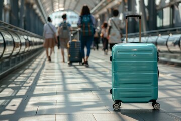Revolutionize Your Airport Experience: How to Utilize Modular Luggage and Smart Travel Solutions for a Smooth Departure and Arrival Process. - obrazy, fototapety, plakaty
