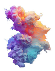 Fototapeta premium Colorful Pastel Nebula Cloud Illustrations - Abstract Cotton Candy Clouds for Creative Design & Meditation Backgrounds