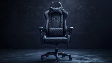 Black Gaming Chair with Soft Pillow