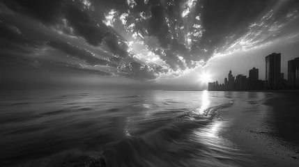 Keuken spatwand met foto City of Chicago skyline from Lake Michigan, urban beauty © PImon