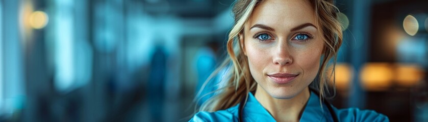 Nurse in uniform, the embodiment of care and dedication