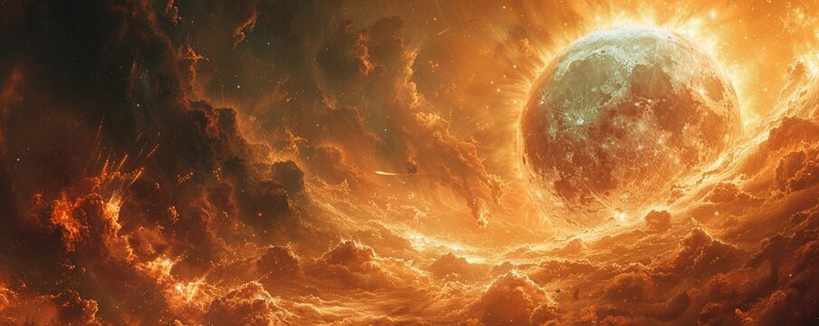 Nibiru cataclysm artistic representation, cosmic disaster