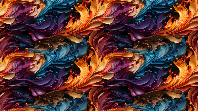 abstract colorful patterns that captivate the eye and spark the imagination, seamless, interior decor, wallpaper