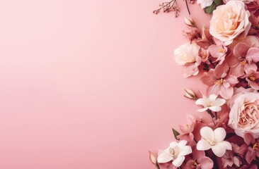 Elegant Pink Floral Background for Wedding, Baby Shower, Women's Health & Beauty Product Promos