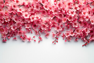 Cherry Blossom Canopy on white background