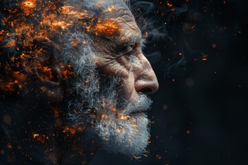 Dementia in people. Memory loss. Alzheimer's, Parkinson's disease
