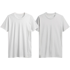 Two white t-shirts on a Transparent Background