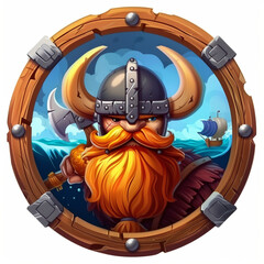 Viking game icon , application icon, viking horn, game art