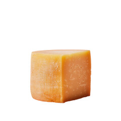 A block of cheese on a Transparent Background - obrazy, fototapety, plakaty
