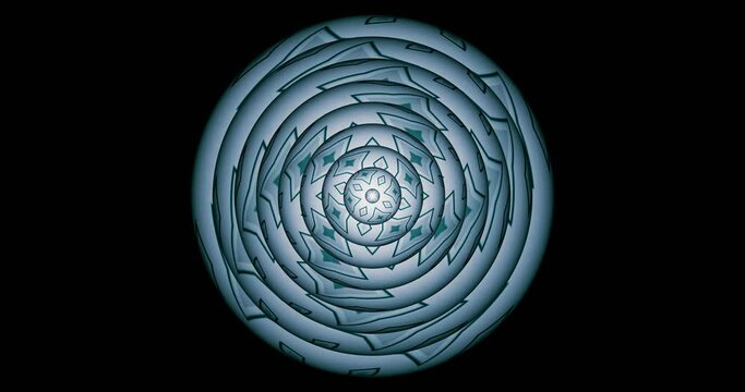 Effetto caleidoscopio con movimento a spirale