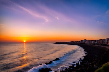 Obraz premium sunset and seaside