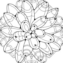 Cute Mandalas. Decorative unusual round ornaments for coloring. - 782161605