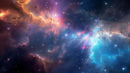 space multy colour. water color