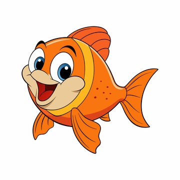 recommend clip art: A Cartoon Style Happy Molly Fish. Best for Story Book and T-Shirt Design
