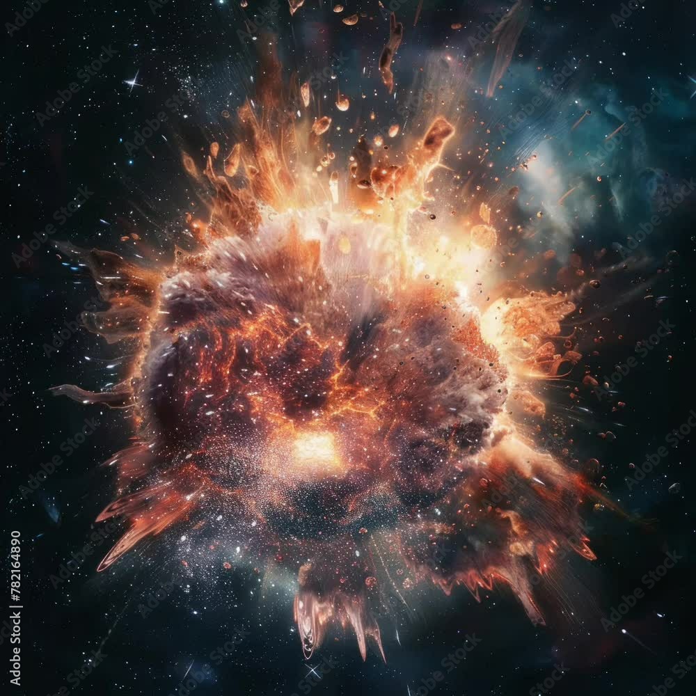 Wall mural space and glowing nebula background. motion.