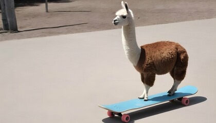 A-Llama-Riding-A-Skateboard- 2