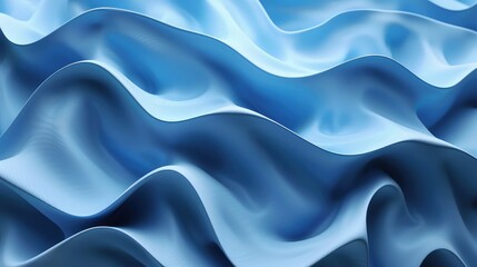 Abstract blue wavy background,A mesmerizing sea of abstract blue waves, weaving and flowing on a fabric canvas, evoking a sense of boundless freedom and untamed beauty - obrazy, fototapety, plakaty