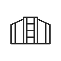 Justus Lipsius Building Icon. Simple Line Representation of the EU Council's Main Building.