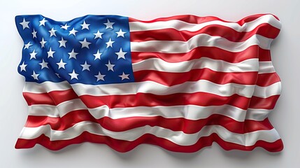 Waving American Flag for Independence Day Celebration