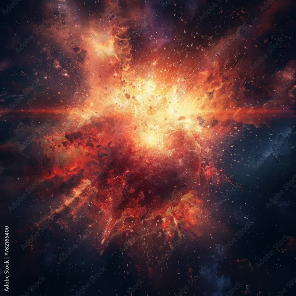 Wall mural space and glowing nebula background. motion.