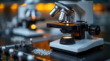 Professional Laboratory Microscope in Scientific Research Lab