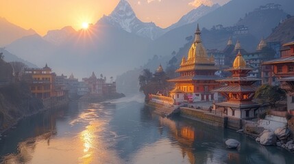 Inviting viewers to explore the hidden gems and off-the-beaten-path destinations of Nepal. - obrazy, fototapety, plakaty