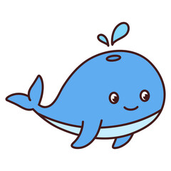 whale vector illustration. animal marine aquatic