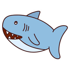 shark sea animal vector illustration