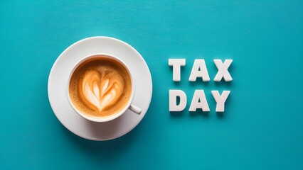hand writing tax day text with chalk  concept background