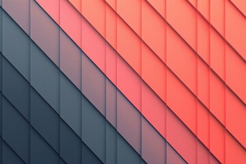 Minimalistic gradient background with diagonal lines in coral and dark grey colors
