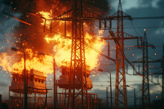 Fire at an electric power plant was caused by an explosion AI Generative