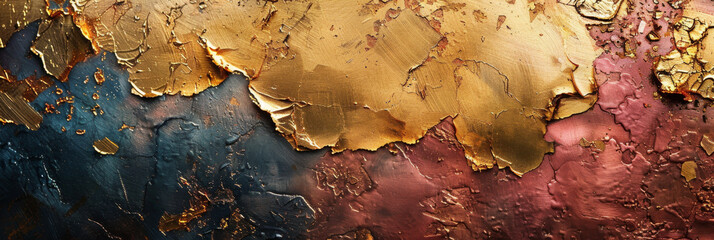 Luxurious Gold Flake Texture on Abstract Artistic Background
