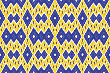 abstract color Ikat seamless pattern design
