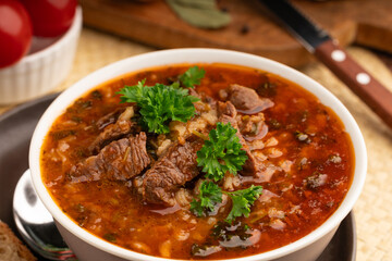 Georgian soup kharcho 