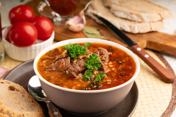 Georgian soup kharcho 