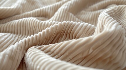 Luxury Textile Photography, Soft Beige Corduroy Fabric with Rich Texture for Upscale Backgrounds
