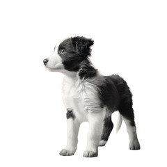Puppy in front of Transparent Background