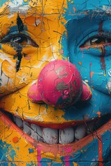 abstract laughing face