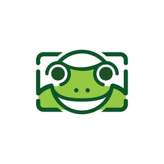 Cute Frog Photography Logo