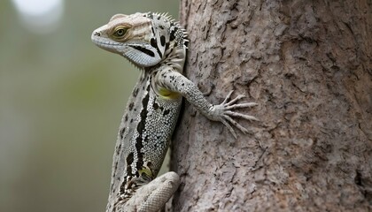A-Lizard-With-Its-Body-Flattened-Against-A-Tree-Tr-Upscaled_2