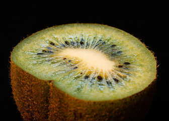 Fresh kiwi close up macro