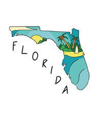 Florida Sunshine Palm Beach Vibes Graphic