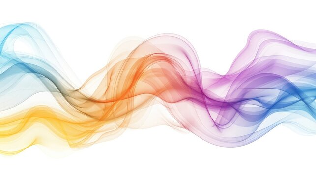 A group of waves of different colors on a white background,Abstract colorful paint splashes isolated on white background,Abstract background of colorful smoke,watercolor