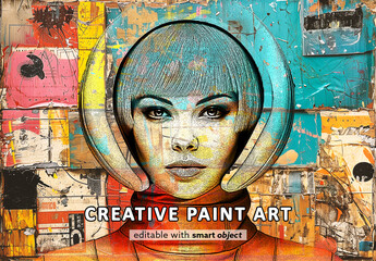 Creative Paint Art with Ai Backgrounds - obrazy, fototapety, plakaty