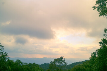 sunrise in the mountains