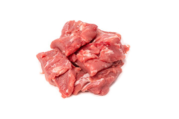 Raw pork tenderloin isolated on a white background.  Fresh meat.